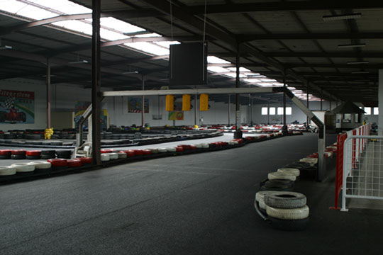 Streckenführung der Indoor Kartbahn